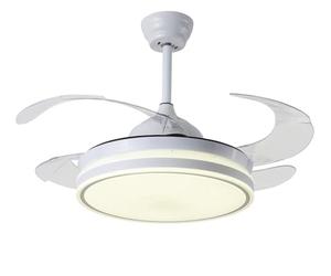BEL AIR HOME - Asgard Series Ceiling Fan - DC Motor - Deployable Blades - 36W LED Light with 3 Colour Temperatures - Remote Control - Energy Efficient, White, Metal