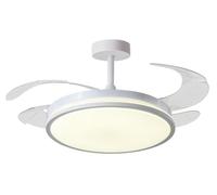 BEL AIR HOME - Dune Ceiling Fan with 36W LED Light | Remote Control Included | 3 Colour Temperatures | Silent DC Motor | Folding Blades, Metal (White)