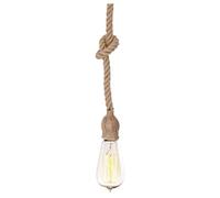 BEL AIR Home - Vintage Series Pendant Light - E27 Hemp Rope Design with Metal Base - Easy Installation - Ideal for Bars, Restaurants, Homes, Metal, 100x10 cm