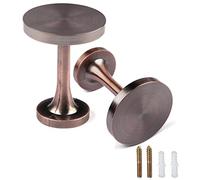 BEL AVENIR 2 Pack Curtain Holdbacks Metal Round Medallion Drapery Tiebacks Wall Hooks Modern Simple Style Home Decor with 2pcs Screws (Copper)