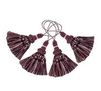 BEL AVENIR 4 Pack Handmade Elegant Polyester Tassel Colorful Tassels for Key Chain Straps DIY Decorative Accessories (Purple)