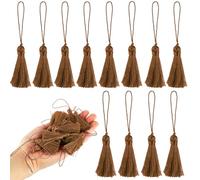 BEL AVENIR 45 pcs Mini Bookmark Tassels 3.75inch/9.5cm Silky Handmade Key Tassel with 2.15inch Cord Loop, DIY Craft Accessory,Tags