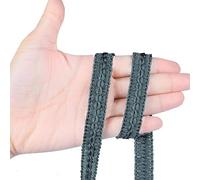 BEL AVENIR Gimp Braid Trim Cord 1.6 cm/0.63 inch Wide, 10 Yard Handmade Polyester Basic Trim, Fabric Trim for Upholstery, Sewing, Curtains, DIY Costumes, Slipcover, Home Deco (Dark Gray, 10 Yard)