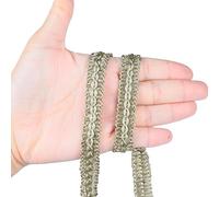 BEL AVENIR Gimp Braid Trim Cord 1.6 cm/0.63 inch Wide, 10 Yard Handmade Polyester Basic Trim, Fabric Trim for Upholstery, Sewing, Curtains, DIY Costumes, Slipcover, Home Deco (Khaki, 10 Yard)