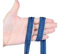 BEL AVENIR Gimp Braid Trim Cord 1.6 cm/0.63 inch Wide, 10 Yard Handmade Polyester Basic Trim, Fabric Trim for Upholstery, Sewing, Curtains, DIY Costumes, Slipcover, Home Deco (Navy, 10 Yard)