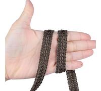 BEL AVENIR Gimp Braid Trim Cord 1.6 cm/0.63 inch Wide, 10 Yard Handmade Polyester Basic Trim, Fabric Trim for Upholstery, Sewing, Curtains, DIY Costumes, Slipcover, Home Deco (Coffee, 10 Yard)