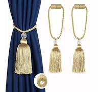 BEL AVENIR Polyester Gold Magnetic Curtain Tiebacks - Set of 2