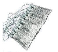 BEL AVENIR Set of 8 Elegant Polyester Tassel Colorful Craft Tassels Charms Key Tassel DIY Accessories (Light Blue)