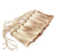 BEL AVENIR Set of 8 Elegant Polyester Tassel Colorful Craft Tassels Charms Key Tassel DIY Accessories (Beige)