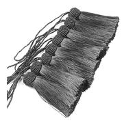 BEL AVENIR Set of 8 Elegant Polyester Tassel Colorful Craft Tassels Charms Key Tassel DIY Accessories (Charcoal)