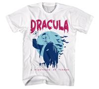 Bela Lugosi Nightmare of Terror Men's T Shirt Moon Bats Dracula Vampire Horror WhiteXXX-Large