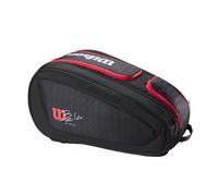 WILSON Bela Super Tour Padel Bag - Black/Red, Holds up to 4 Paddles