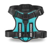 Belababy Dog Harness Small Medium Large, Reflective Tactical No Pull Harness for Dogs in Training, Adjustable Soft Service Pet Vest with Easy Control Handle, Turquoise, XS