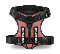 Belababy Dog Harness Small Medium Large, Reflective Tactical No Pull Harness for Dogs in Training, Adjustable Soft Service Pet Vest with Easy Control Handle, BrickRed, XS