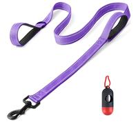 Belababy Dog Training Leads with Soft Padded Handles, 1.5M Basic Dog Leashes with Trash Bag Storage Box, Reflective Heavy Duty Nylon Dog Leads for Small Medium Large Dogs