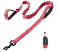 Belababy Dog Training Leads with Soft Padded Handles, 1.5M Basic Dog Leashes with Trash Bag Storage Box, Reflective Heavy Duty Nylon Dog Leads for Small Medium Large Dogs