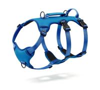 Belababy Escape Proof Dog Harness Medium Large with Handle, Blue M | Adjustable Straps, Lift Assist Handle, Anti Pull, Breathable, Walking & Training, Reflective