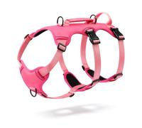 Belababy Escape Proof Dog Harness Medium Large with Handle, Pink XL | Adjustable Straps, Lift Assist Handle, Anti Pull, Breathable, Walking & Training, Reflective
