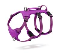 Belababy Escape Proof Dog Harness Medium Large with Handle, Purple M | Adjustable Straps, Lift Assist Handle, Anti Pull, Breathable, Walking & Training, Reflective