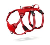 Belababy Escape Proof Dog Harness Medium Large with Handle, Red, L | Adjustable Straps, Lift Assist Handle, Anti Pull, Breathable, Walking & Training, Reflective