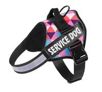 Belababy Service Dog Harness Small Medium Large, Adjustable Emotional Support Dog in Training Harness with Sturdy Handle, Reflective Therapy Puppy Vest, S, Triangle