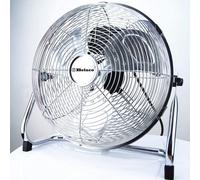 Belaco 12” Metal Floor Fan, High Velocity Chrome Freestanding Cooling Fan, 3 Speed Air Circulator for Home, Office, Gym, Garage, Warehouse & Commercial Spaces, High Airflow BELF-30