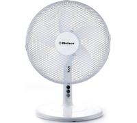 Belaco 12inch Table Fan Desk Fan with 3 Speed Oscillating cooling fan Stand Fan floor fan Low Noise Strong Resistant Base high protective mesh grill home office (White)