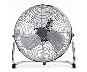Belaco 12” Metal Floor Fan, High Velocity Chrome Freestanding Cooling Fan, 3 Speed Air Circulator for Home, Office, Gym, Garage, Warehouse & Commercial Spaces, High Airflow BELF-30