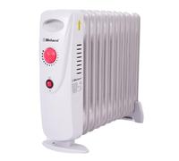 Belaco BEL-OH226 Mini Oil Filled Radiators 11 Fins Portable Electric, Heater Adjustable Thermostat Control Portable Heater, Electric Radiator, Overheat Protection 1200W Energy Efficient