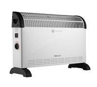 Belaco 2000W white Electric Portable Convector Heater 3 adjustable heat settings fast heating space heater including wall bracket wall Manual Thermostat Black BS plug