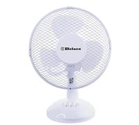 Belaco 9inch Table Fan Desk Fan with 2 Speed Oscillating cooling fan Stand Fan Low Noise Strong Resistant Base BLTF25 high protective mesh grill home office