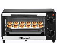 Belaco BTO-109N Mini 9L Toaster Oven Tabletop Cooking Baking Portable Oven 750w 60 min Timer 100-230° Stainless Steel Heating Tube incl. Baking Tray & Wire Rack