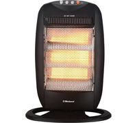 Belaco Halogen electric Heater portable heater with 3 Heat Settings 3 Bar resistant base 1200W 90 Degree Oscillation Compact Carry Handle Safety Tip Over Switch Black