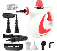Belaco Multipurpose Steam Cleaner 1050W, 9 Pieces Accessory kit for Multi Purpose Red color portable steamer for stain removing tiles
