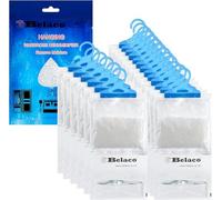 Belaco Set of 18 Hanging Dehumidifier, 230g Moisture Absorber, Dehumidifier for home, Ideal to eliminate damp & Condensation Bedroom, Wardrobe, Kitchen, Basement, Office etc (18)