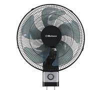 Belaco Wall Fan 16 Inch Wall Mounted 3 Speed Mode Oscillation Fan Tilt Head Easy Install High Airflow 55w Cooler for Summer, Black/Silver