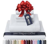 BELADOR Silky Soft Full White Sheet Set - Luxury 6 Piece Bed Set for Full Size Bed, Secure-Fit Deep Pocket With Elastic, Breathable Hotel & Pillowcase Set, Wrinkle Free OEKO-TEX