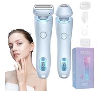 Belarae Brazilian Shaver, 2024 New Luna Brazilian Shaver, 2 in 1 Electric Shaver Razors for Women, Wet Dry Shaver Women, Effortlessly Achieve Touchably Soft Skin (B)