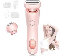 Belarae Brazilian Shaver, Belarae Electric Razor, 2 in 1 Electric Shavers Razors, Wet Dry Waterproof Shaver Women with Removable Head for Leg Arm Underarm Bikini Area (Pink)