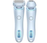 Belarae Brazilian Shaver, Belarae Electric Razor, Wet Dry Shaver Women, 2 in 1 Dual Headed Shavers, for The Bikini Area and Full Body, Enjoy Silky Smooth Skin (Blue)