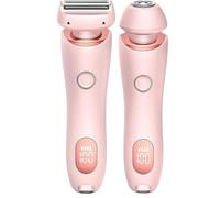 Belarae Brazilian Shaver, Belarae Electric Razor, Wet Dry Shaver Women, 2 in 1 Dual Headed Shavers, for The Bikini Area and Full Body, Enjoy Silky Smooth Skin (Pink)