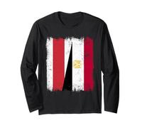 Belarus Egypt Half Flag Belarussian Egyptian Heritage Long Sleeve T-Shirt