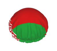 Belarus flag reusable shower cap for women, double waterproof layer shower cap, hair care essential