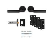 Belas Latch Pack Ultimate Door Pack Complete Internal Door Handle and Latch Set for Residential and Commercial Use (Matt Black)