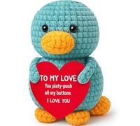 Belatelove Gifts for Her Him Girlfriend Boyfriend, Positive Handmade Crochet Cute Platypus Dolls Birthday Gifts for Men Women (to My Love)