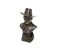 BelAya E Bronze John-Wayne Cowboy Western Screen Legend Icon Bust Figurine, 30.5cm x 20cm, Designer Resin