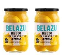 Belazu Beldi Preserved Lemons (Bundle of 2) - Traditionally Preserved Sweet & Fragrant Thin-Skinned Lemon - 360g Jars (Drained Weight) - Blue Nile Foods