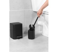 Beldray Bathroom Bin And Toilet Brush Set, 3L, Black | Soft-Close Lid, Pedal Opening, Removable Inner Bucket, Closed-Top Holder, Non-Scratch Bristles, Antibacterial Treatment