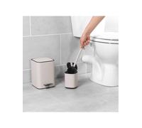 Beldray Bathroom Bin And Toilet Brush Set 3L Grey | Powder-Coated Finish, Fingerprint-Resistant Surface, Soft-Close Lid, Pedal Operation, Removable Inner Bucket, 2-Piece Set