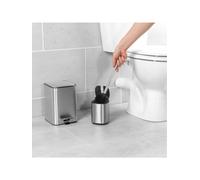 Beldray Bathroom Bin And Toilet Brush Set, 3 L Stainless Steel